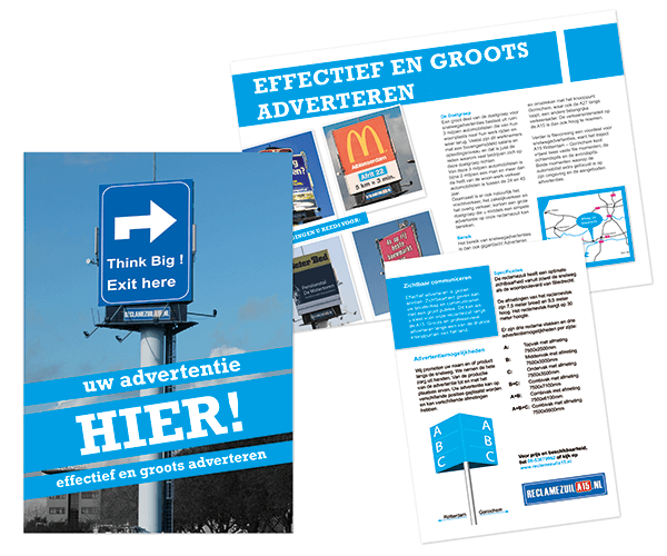 Folder laten ontwerpen kosten - folder_reclamezuil_a15